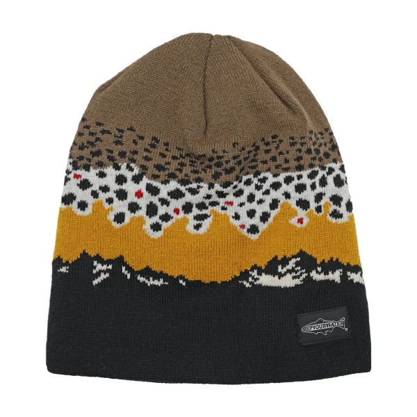 Rep Your Water Knit Hat Brown Trout Mountains