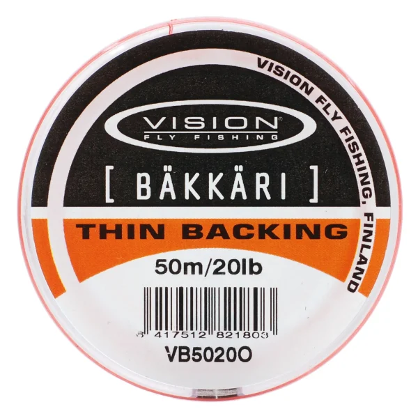 Vision Bäkkäri Thin Backing - 50m/20Ib