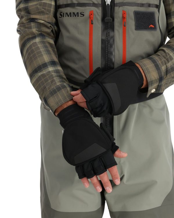 Simms Windstopper Foldover Mitt - Black - Bild 3