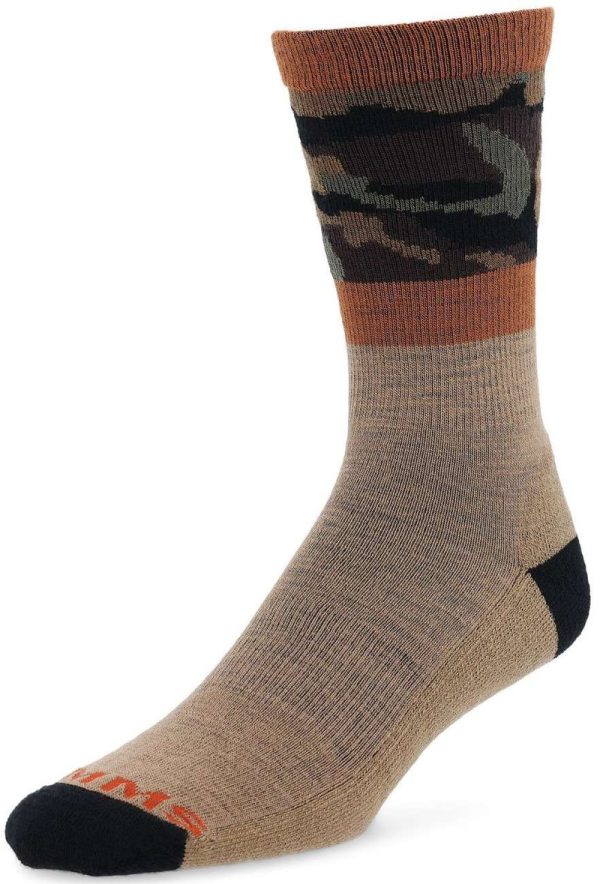 Simms Men's Daily Sock Woodland Camo